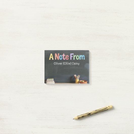 Chalkboard-Style Teacher  ポストイット (デスク上)