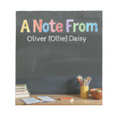 Chalkboard-Style Teacher Post-it Notes ノートパッド (正面)