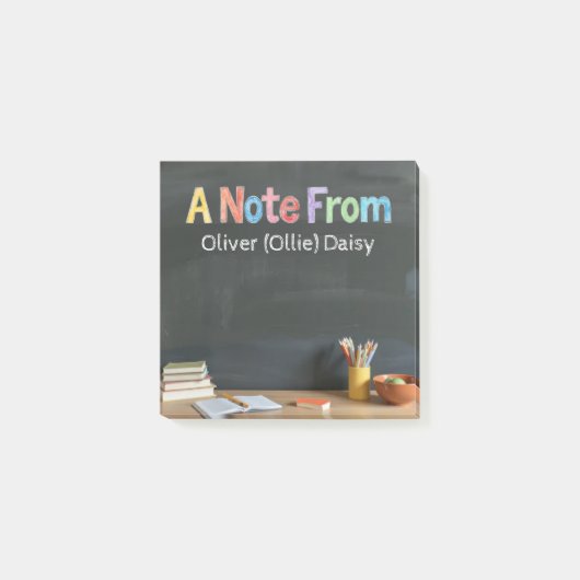 Chalkboard-Style Teacher Post-it Notes ポストイット (正面)