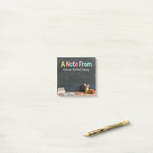 Chalkboard-Style Teacher Post-it Notes ポストイット (デスク上)