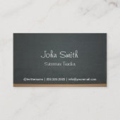 Chalkboard Substitute Teacher Simple 名刺 (正面)