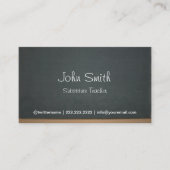 Chalkboard Substitute Teacher Simple 名刺 (正面)