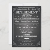 Chalkboard Teacher Retirement Party Invitation 招待状 (正面)