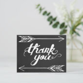 Chalkboard Thank Youポストカード ポストカード (スタンド正面)