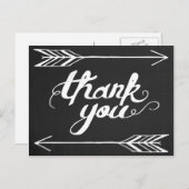 Chalkboard Thank Youポストカード ポストカード (正面/裏面)