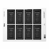 Chalkboard Thank You結婚式の引き出物ラベル ラベル (フルシート)