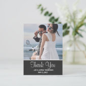Chalkboard Thank You'結婚's Postcard ポストカード (スタンド正面)