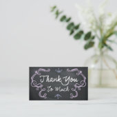 Chalkboard Thank You Business Cards コーリングカード (スタンド正面)