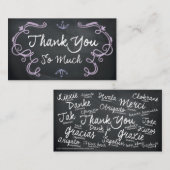 Chalkboard Thank You Business Cards コーリングカード (正面/裏面)