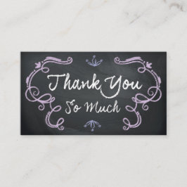 Chalkboard Thank You Business Cards コーリングカード