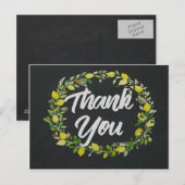 Chalkboard Thank You Poastcard ポストカード (正面/裏面)