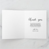 Chalkboard Thank You Script Wedding Photo Collage サンキューカード (内部)