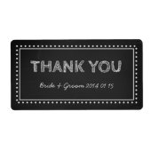 Chalkboard Thank You Wedding Labels ラベル (正面)