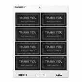 Chalkboard Thank You Wedding Labels ラベル (フルシート)