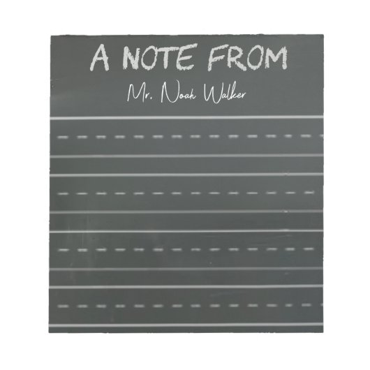  Chalkboard Themed Notes ノートパッド (正面)