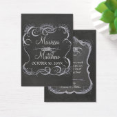 Chalkboard Typographic Leaf Swirl素朴結婚's (デスク)