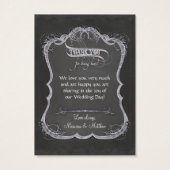 Chalkboard Typographic Leaf Swirl素朴結婚's (裏面)