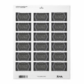 Chalkboard Typographic Leaf Swirl素朴結婚's ラベル (フルシート)