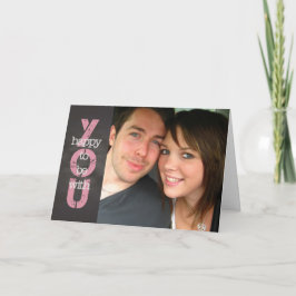 Chalkboard-Valentine's Happy to be you カスタム シーズンカード