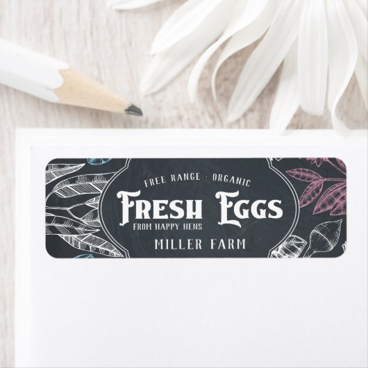 Chalkboard Vintage ⎢Egg Carton Label ラベル (インサイチュ)