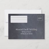 Chalkboard Vintage Wedding RSVPポストカード 出欠カード (裏面)