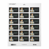 Chalkboard Watercolかわいいジャングル動物ありがとう ラベル (フルシート)