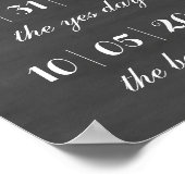 Chalkboard Wedding Sign ポスター (角)