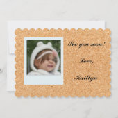 Chalkboard Winter Onederland招待状、5" x 7" 招待状 (裏面)