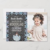 ChalkBoard Winter Wonderland招待状w photo 招待状 (正面)