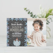 ChalkBoard Winter Wonderland招待状w photo 招待状 (スタンド正面)