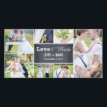 Chalked Collage結婚's Thank You Photo Cards サンキューカード<br><div class="desc">あなたの結婚友人や家族が必ず崇拝するこれらの写真カードとモダンあなたの感謝のノートを送信するエレガントあなたの写真を共有!他の色でも使用可能。また、「It」ボタンクリック>「編カスタマイズ集」>「背景色」を選択して、自分で色を変更することもできます。</div>