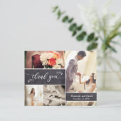 Chalked Photo Collage素朴's Thank You ポストカード (スタンド正面)