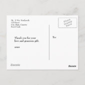 Chalked Photo Collage素朴's Thank You ポストカード (裏面)