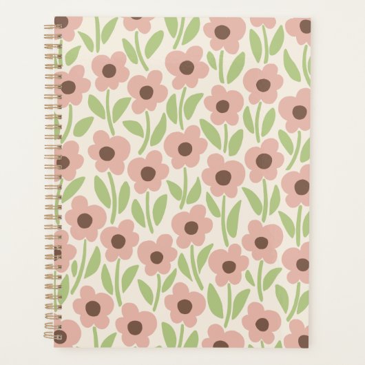 Chalkflower Garden Retro Pastel-Inspired  プランナー手帳 (正面)