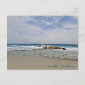 Chalkidiki Griekenland strand en zee ポストカード