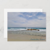 Chalkidiki Griekenland strand en zee ポストカード (正面/裏面)
