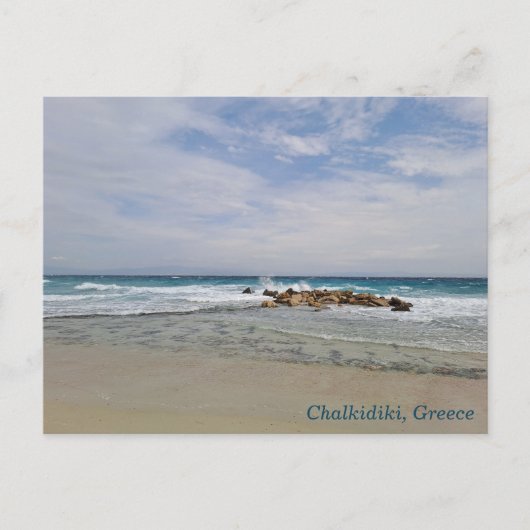 Chalkidiki Griekenland strand en zee ポストカード (正面)
