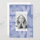 Chalky Graffitiおもしろいペリブルーバレンタインフォトカード シーズンカード (正面/裏面)