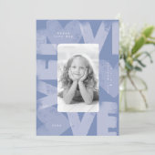 Chalky Graffitiおもしろいペリブルーバレンタインフォトカード シーズンカード (スタンド正面)