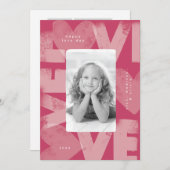 Chalky Graffitiおもしろい赤バレンタインフォトカード シーズンカード (正面/裏面)