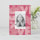 Chalky Graffitiおもしろい赤バレンタインフォトカード シーズンカード (スタンド正面)