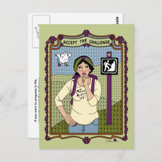 Challenge_A_はがきを受け入れる ポストカード (正面/裏面)
