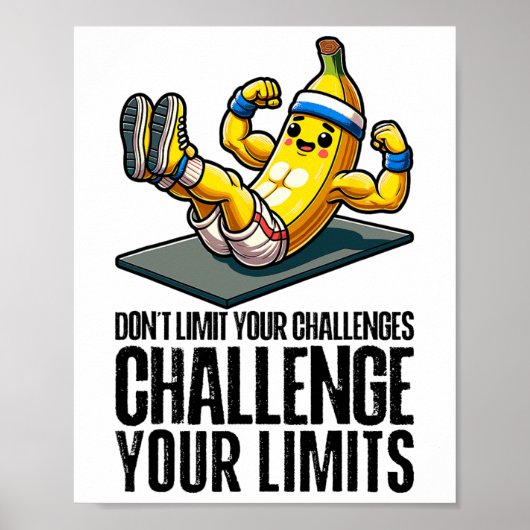 Challenge Your Limits Bodybuilder Abdominal Muscle ポスター (正面)