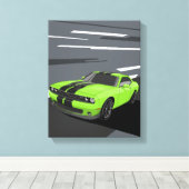 Challenger Green キャンバスプリント (インサイチュ (ウッドフロア))