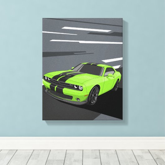 Challenger Green キャンバスプリント (インサイチュ (ウッドフロア))