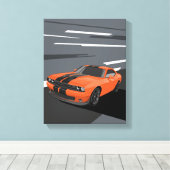 Challenger Orange キャンバスプリント (インサイチュ (ウッドフロア))