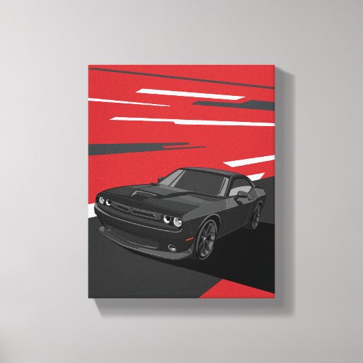 Challenger RT black キャンバスプリント (正面)