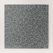 Challenging Chaos Monochrome Black White Geometric ジグソーパズル (横)