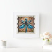 Chalybeothemis Dragonfly 210824IREF213 - Watercolo スクエア壁時計 (ホーム)