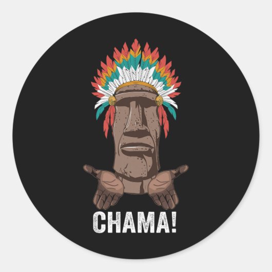 Chama Paotan Mma Fan Jjb Boxing Muay Thai Kickboxi ラウンドシール (正面)